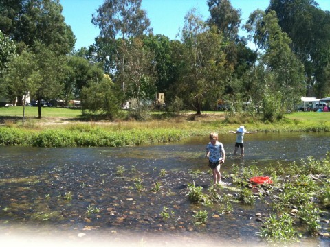 crossing the river