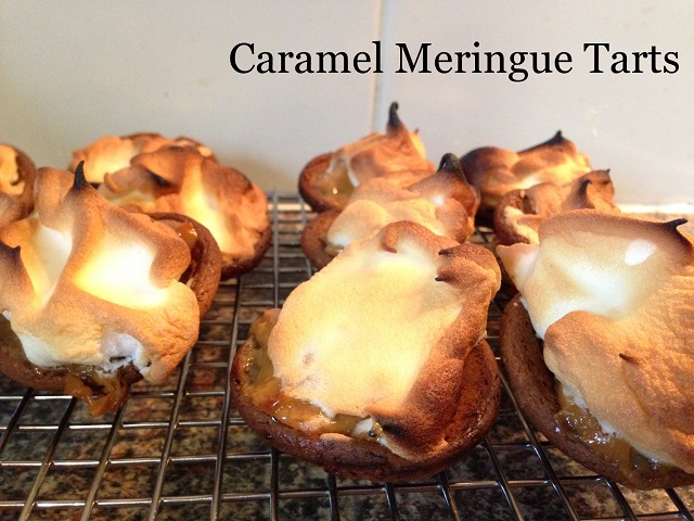 caramel meringue tarts