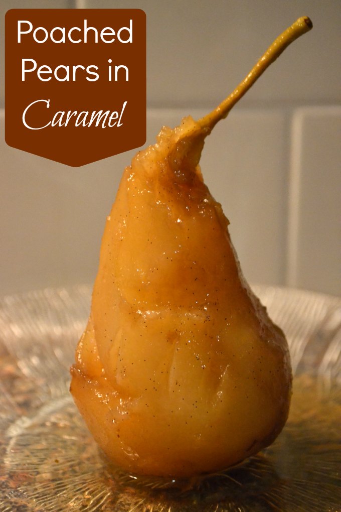 poached pears in caramel